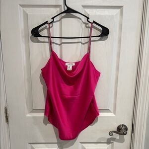 Hot Pink Cowl Neck Camisole Top